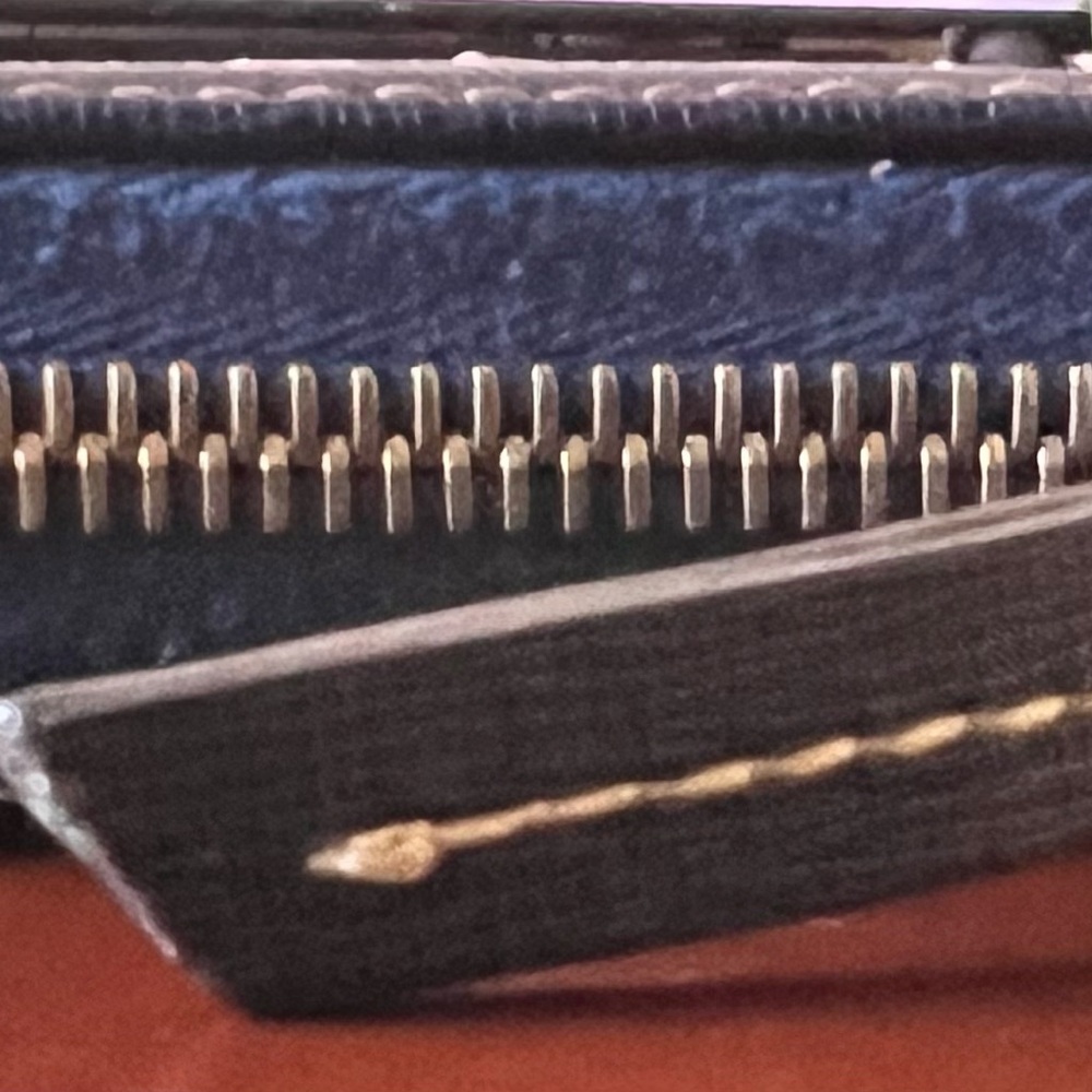 Dooney & Bourke Saffiano Blue Accordion Clutch Wallet - Picture 6 of 6